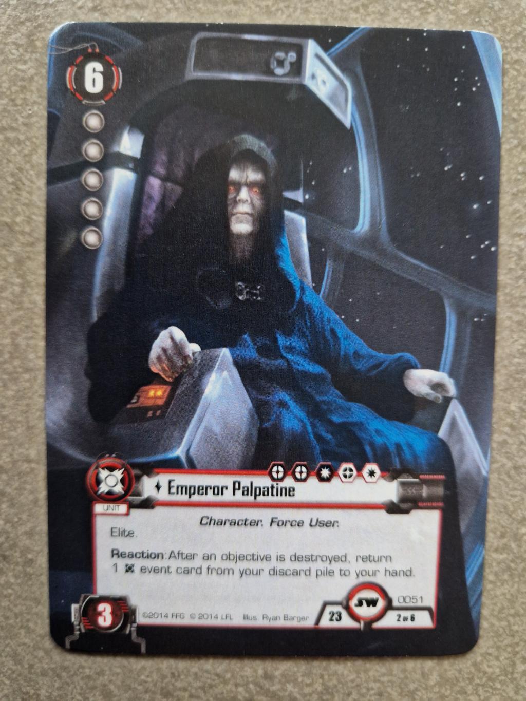 Star Wars - Le Jeu De Cartes - Emperor Palpatine Promo Card 2014