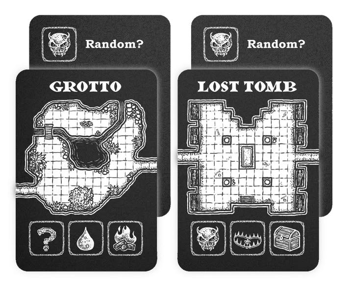 Tin Helm - Promo Cards - Grotto And Lost Tomb