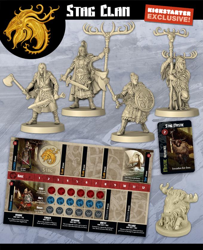 Blood Rage - Clan Du Cerf - Stag Clan (kickstarter Exclusive 2019)