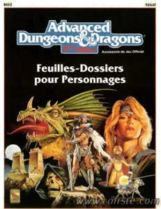 Ad&d - Feuilles-dossiers Pour Personnages Ref2