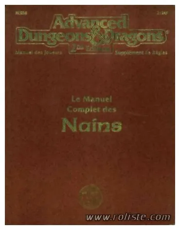 Ad&d - Règles Avancées Officielles De Donjons Et Dragons - Mjsr6 - Le Manuel Complet Des Nains