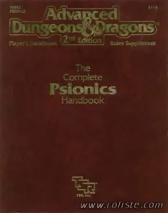 Ad&d - Règles Avancées Officielles De Donjons Et Dragons  - Phbr5 - The Complete Psionics Handbook