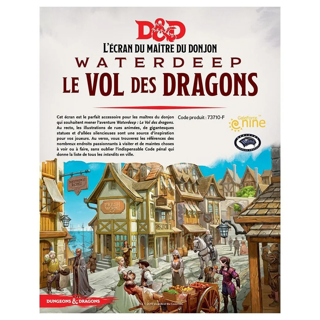 D&d5 - Waterdeep - Écran Le Vol Des Dragons