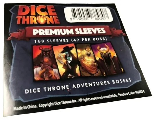 Dice Throne Adventures - Premium Sleeves Dice Thrones Adventures Bosses