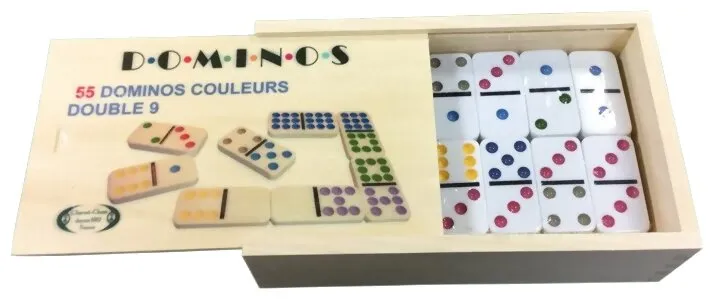 Dominos 55 Dominos Couleurs Double 9