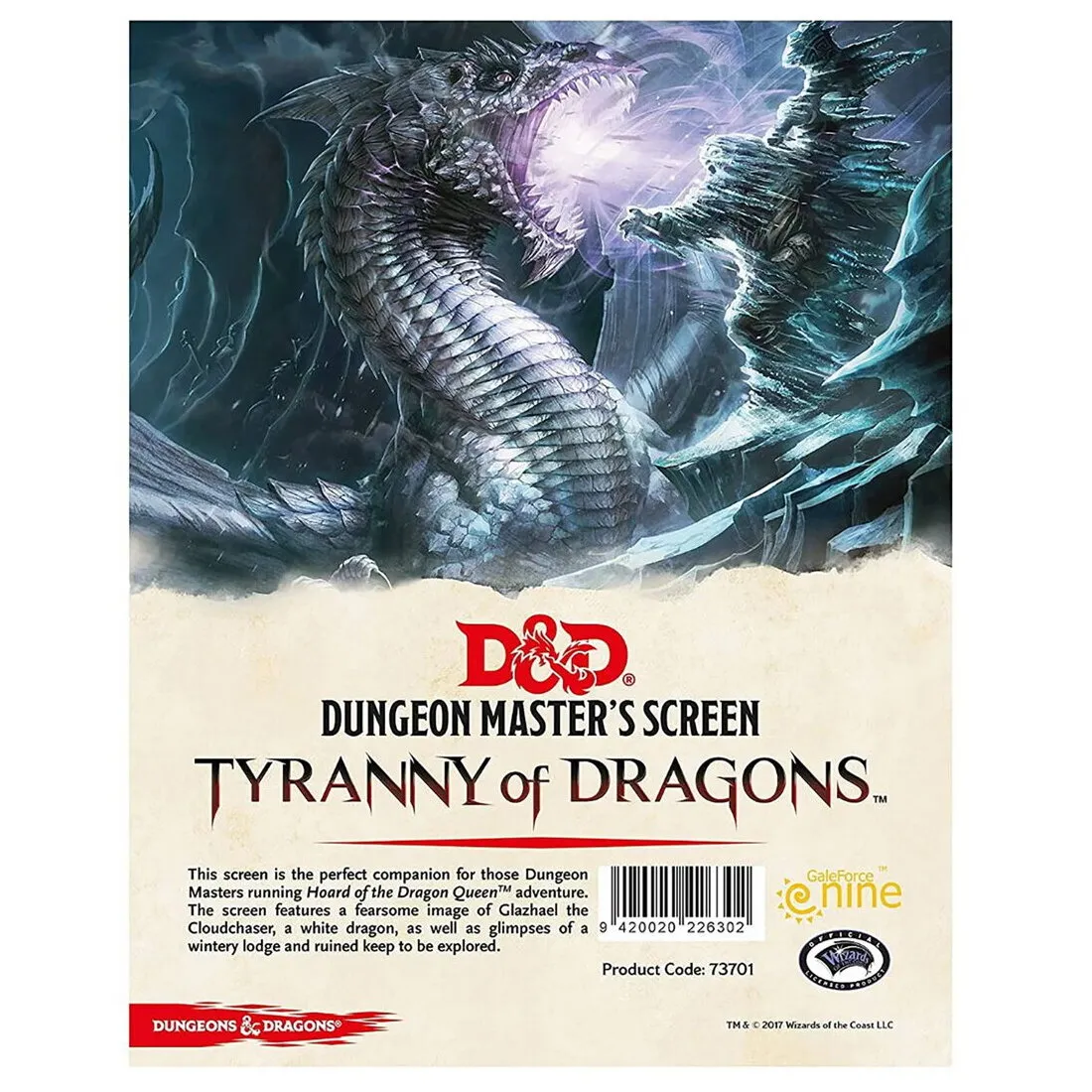 Dungeons & Dragons 5 - Dm Screen Tyranny Of Dragons