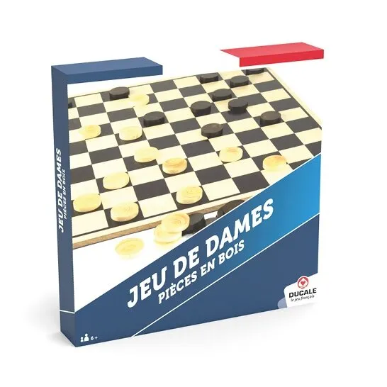 Jeu De Dames Pièce En Bois