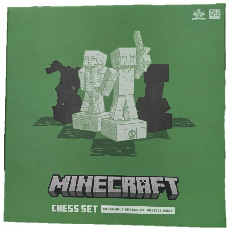 Minecraft Chess Set - Overworld Heroes Vs Hostile Mobs