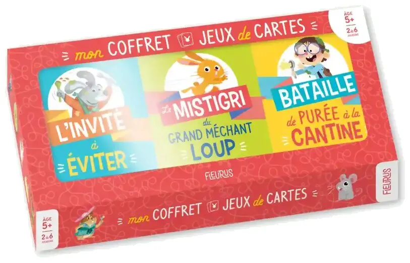 Mon Coffret Jeux De Cartes Le Mistigri Du Grand Méchant Loup - Bataille De Purée à La Cantine - L'invité à éviter