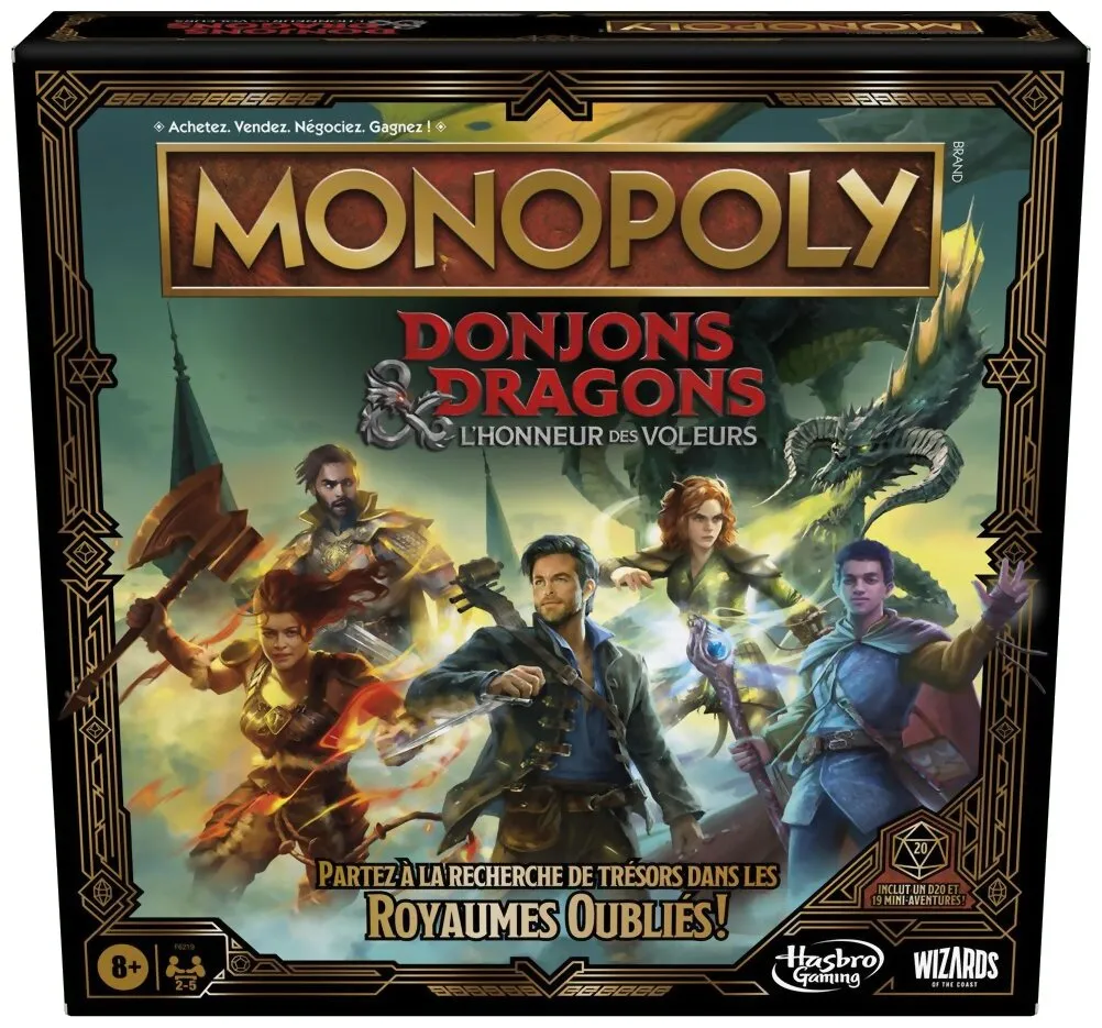 Monopoly - Donjons & Dragons - L'honneur Des Voleurs Partez à La Recherche De Trésors Dans Les Royaumes Oubliés !