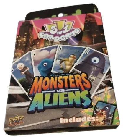 Monsters Vs Aliens 3 In 1 Cardgame