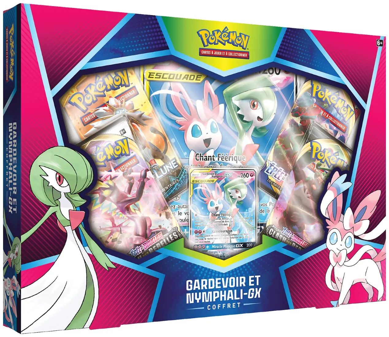 Pokémon Jcc - Coffret - Gardevoir Et Nymphali-gx