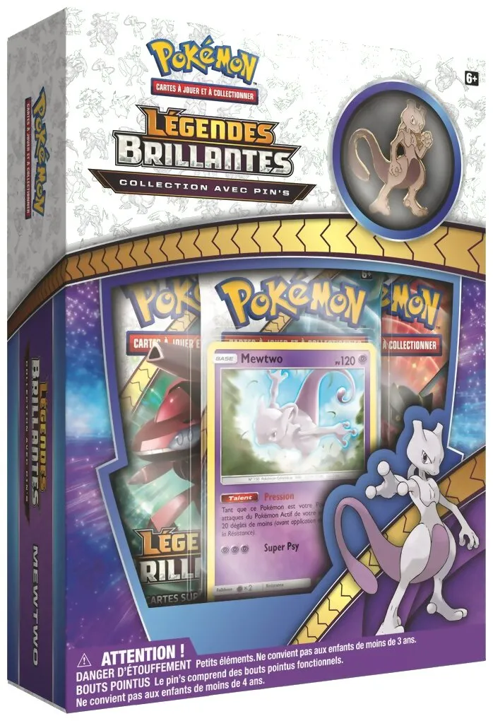 Pokémon Jcc - Collection Avec Pin's Légendes Brillantes - Mewtwo