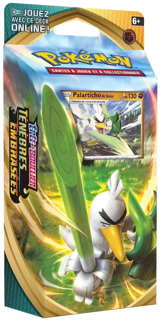 Pokémon Jcc - Deck à Thème - Palarticho De Galar Ténèbres Embrasées