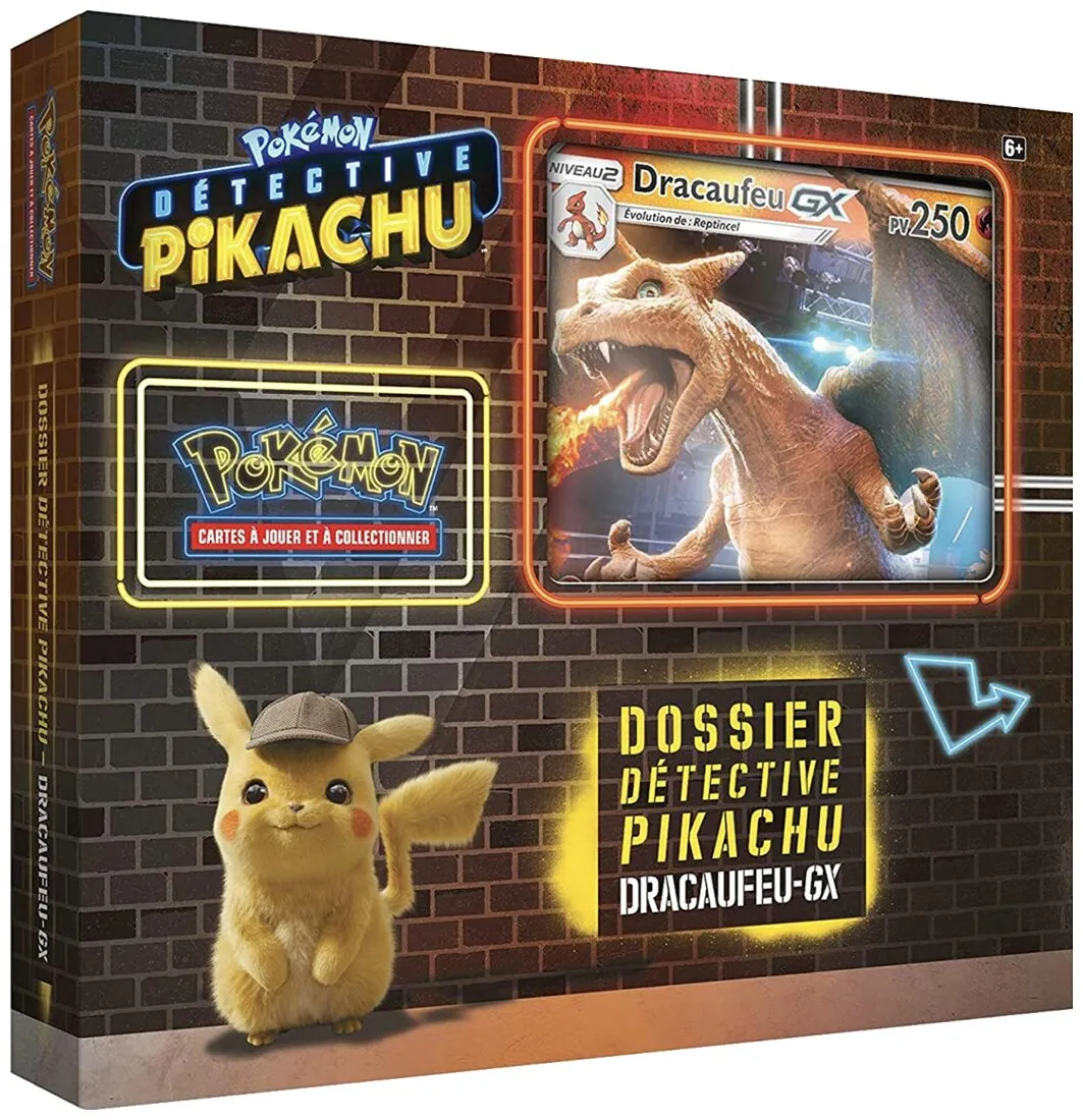 Pokémon Jcc - Dracaufeu-gx Dossier Détective Pikachu