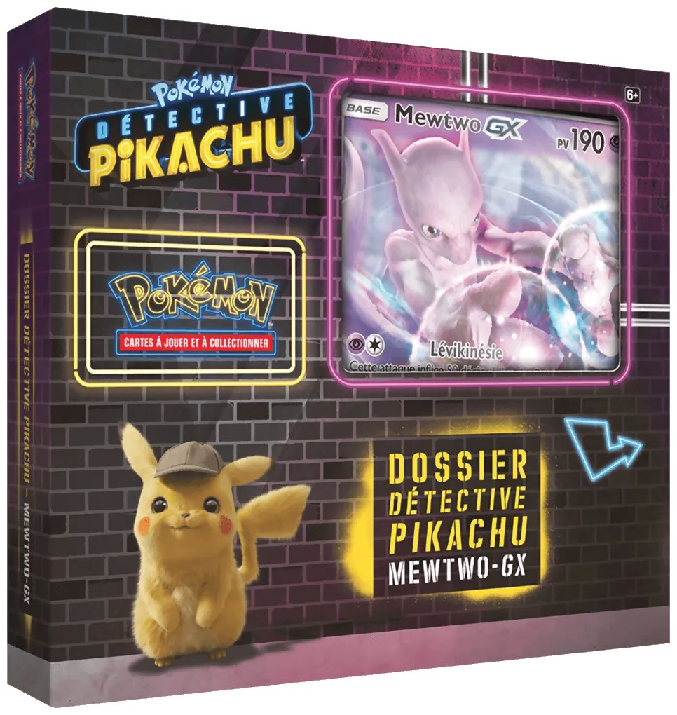 Pokémon Jcc - Mewtwo-gx Dossier Détective Pikachu