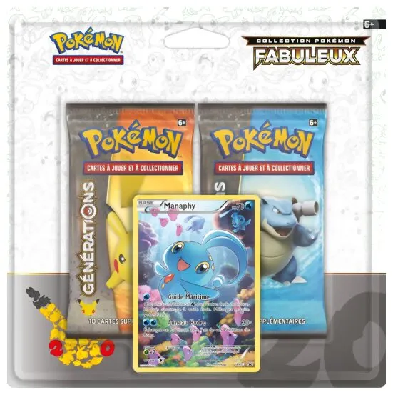 Pokémon Jcc - Pack De 2 Boosters Fabuleux - Manaphy