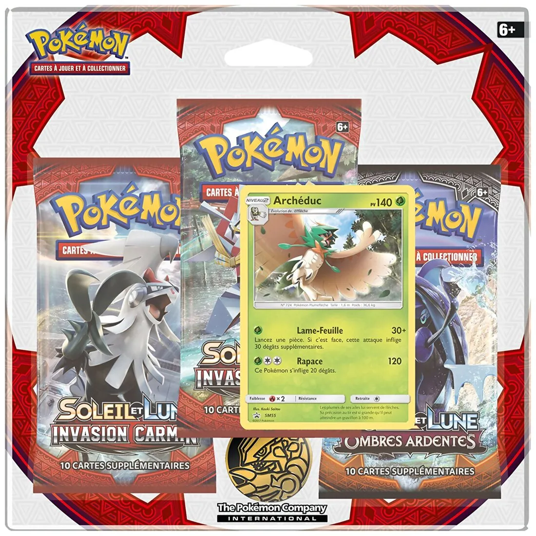 Pokémon Jcc - Pack De 3 Boosters Invasion Carmin