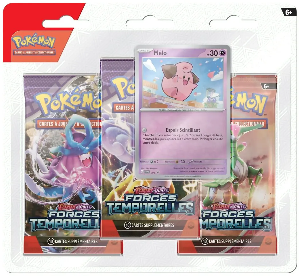 Pokémon Jcc - Pack De 3 Boosters - Mélo Forces Temporelles