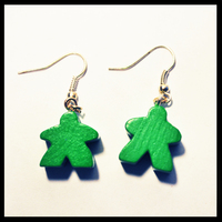 Image de boucles d'oreilles meeples verts