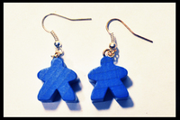 Image de boucles d'oreilles meeples bleus