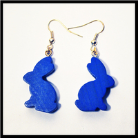 Image de boucles d'oreilles lapins dixit bleus