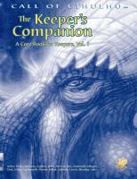 Image de L'appel De Cthulhu - Jeu De Rôle - 5ème édition - The Keeper's Companion Vol 1