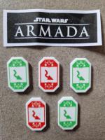 Image de Star Wars Armada - Acrylic Evade Tokens ( Red / Green / White)