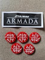 Image de Star Wars Armada - Acrylic Objective Tokens - Red