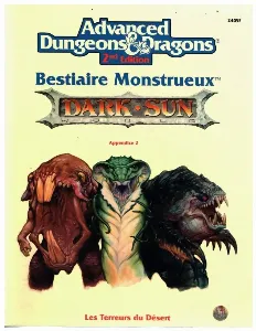 Image de Ad&d - Dark Sun - Bestiaire Monstrueux