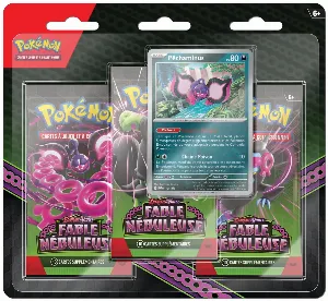 Image de Pokémon Jcc - Pack De 3 Boosters - Péchaminus Fable Nébuleuse